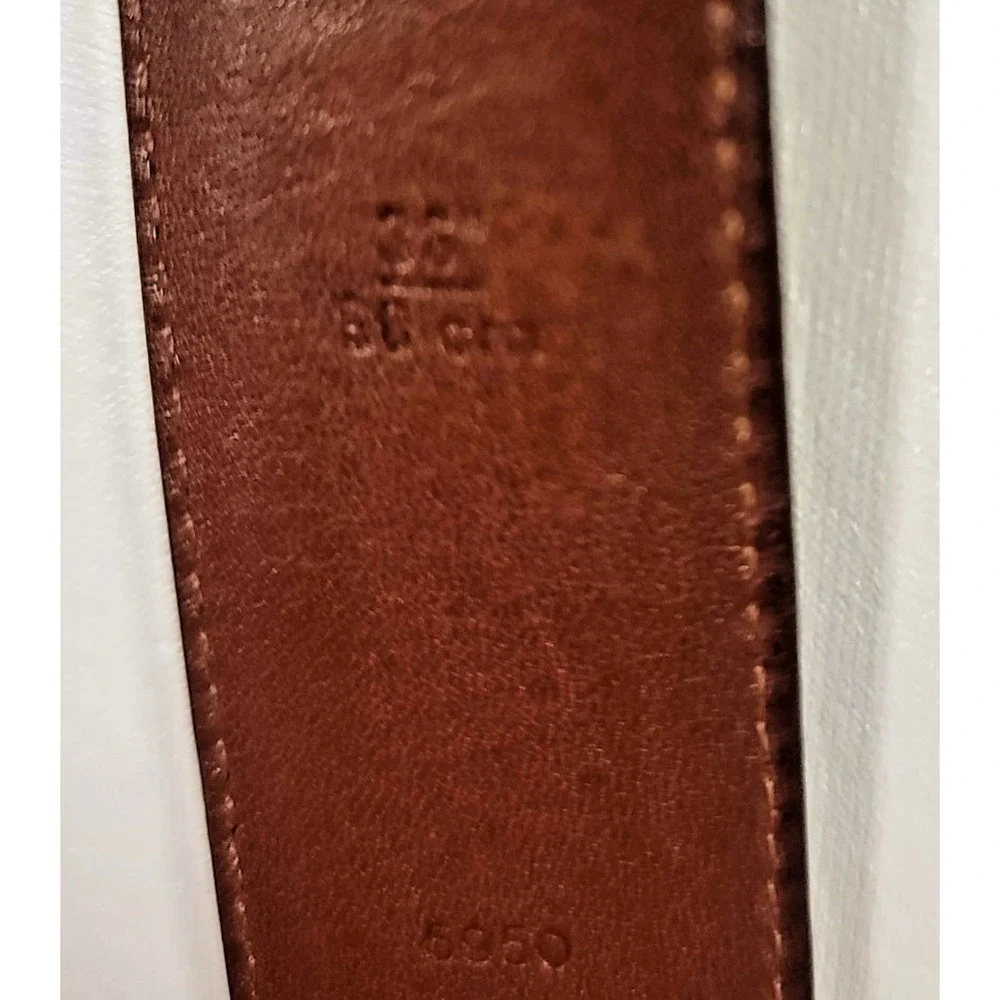 Coach Belt Mens 38 Brown‎ Leather Solid Brass Buckle Classic Dress 6960